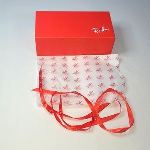 Red Ray-Ban 🎁 sunglasses gift Box & with original Rayban tape & wrapping